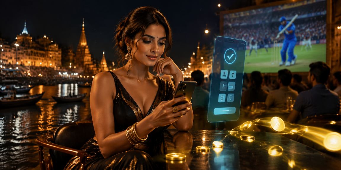Cricket betting with Indian players at Varanasi Ghat